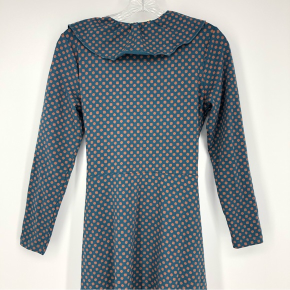 NWT Matilda Jane Reunion Wrap Around Ruffle Dress Size Small 26631D Green Blue - Picture 7 of 8